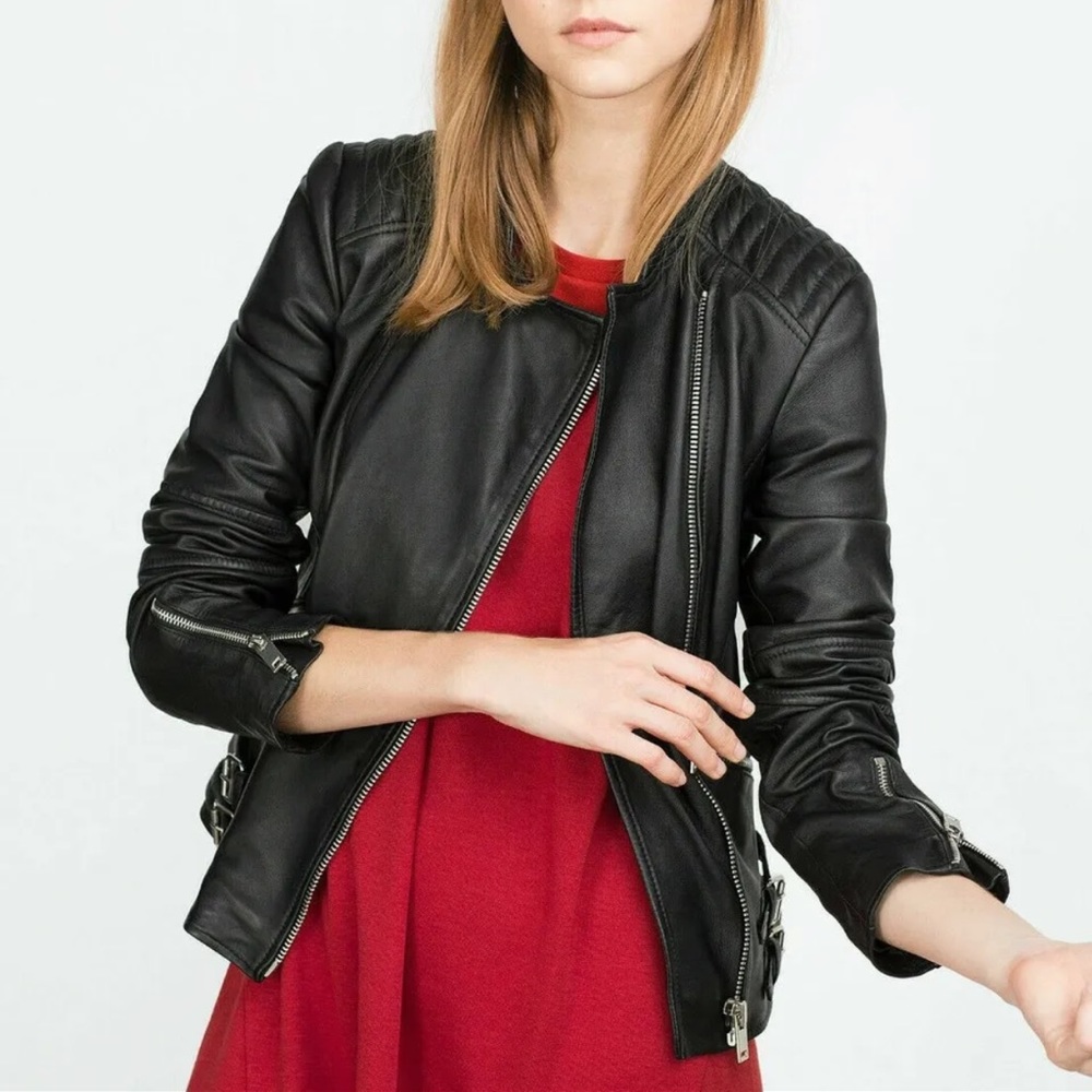 Zara Trafaluc Genuine Leather Jacket